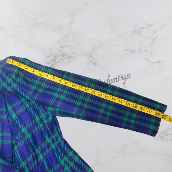 Dana Buchman Vintage 100% Wool 80's Colorful Plaid Suit Jacket Blazer Size 6 - Picture 6 of 9